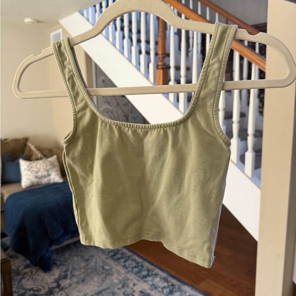 Billabong Light Olive Crop Top